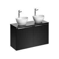 WASCHTISCHKOMBI 5 Teile - Santa Fe Black S BM190 in Schwarz - Schwarz, Holz (120/46/46cm)