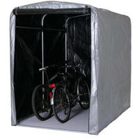 FAHRRADGARAGE 201x157x201cm Silber - Silberfarben, Kunststoff (157/201/201cm) - PROREGAL