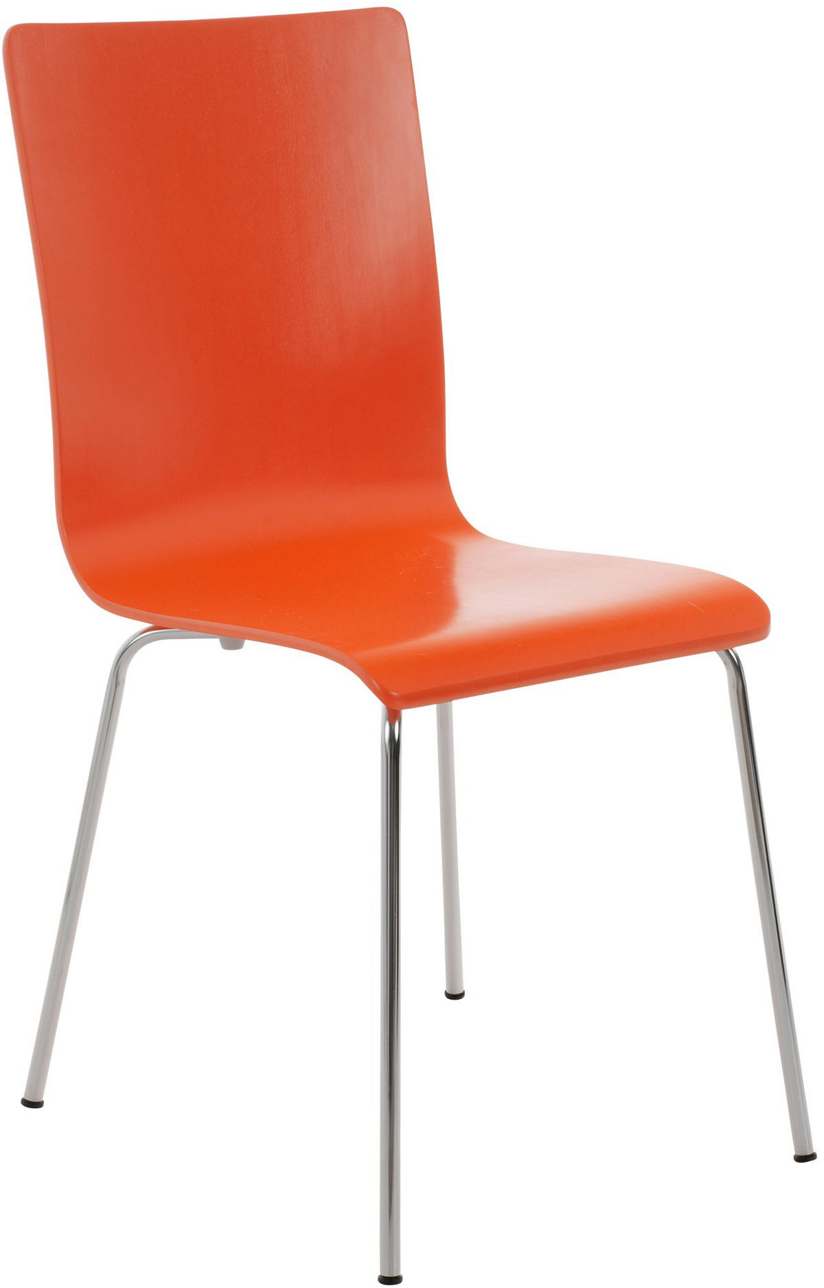 BESUCHERSTUHL PEPE 87x43x47 cm Orange Holz Metall - Orange, Metall (43/87/47cm) - DELUKE