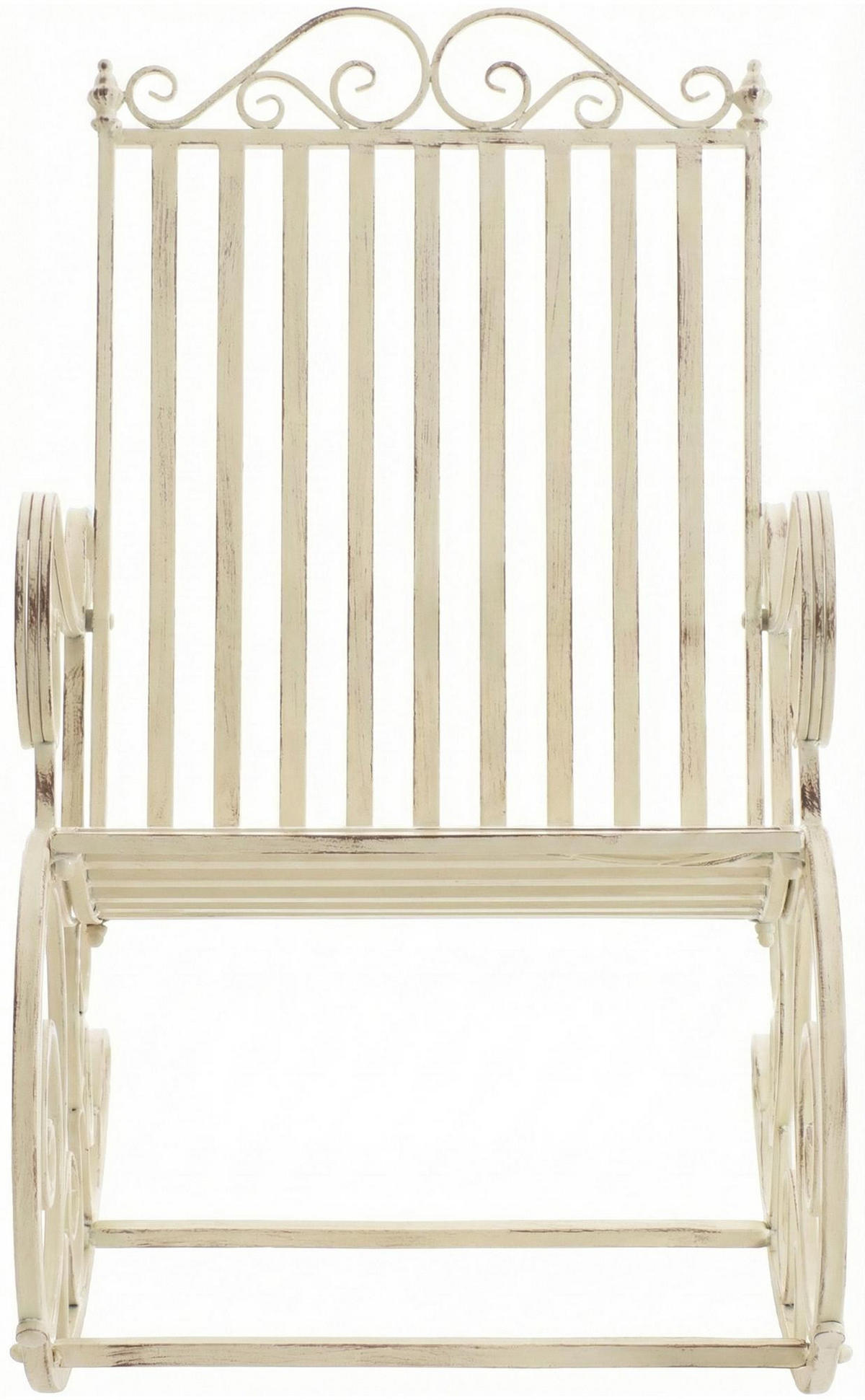 SCHAUKELSTUHL Anna Antik Outdoor 56x90x94cm Metall Antik-Creme Gartenstuhl - Creme, Metall (56/94/90cm) - DELUKE