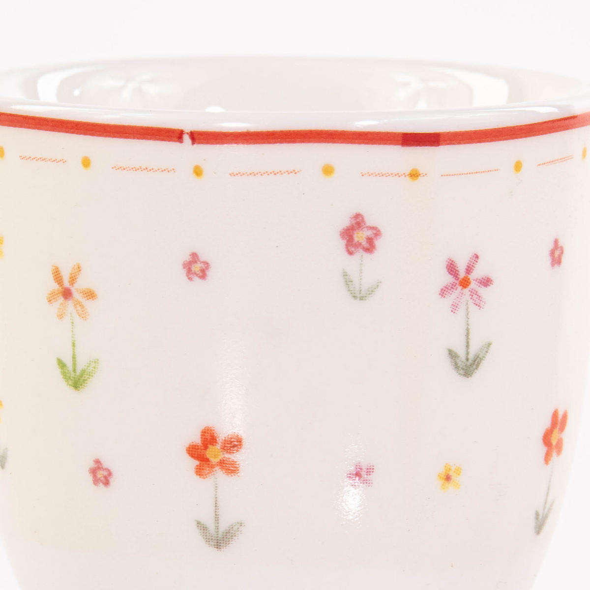 EIERBECHER Blümi Ø 5 cm - Rot, Keramik (5/7/5cm) - Boltze Home