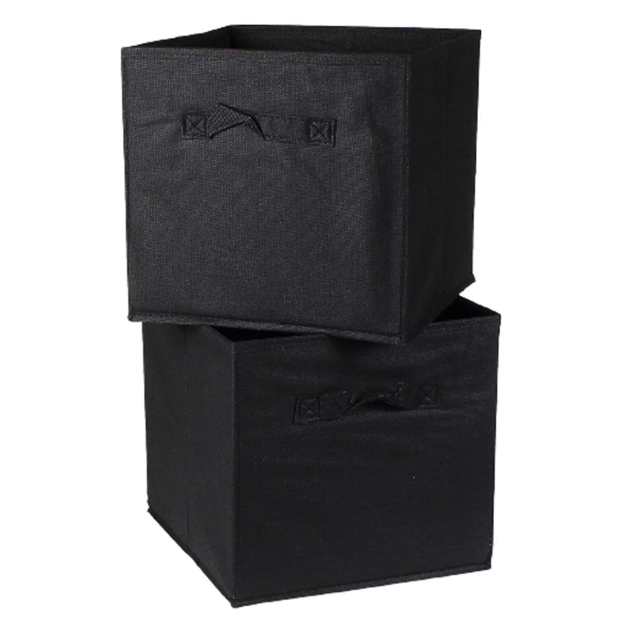 AUFBEWAHRUNGSWÜRFEL aus Vliesstoff 28x28cm - 2er Pack - Schwarz, Textil (28/28/28cm) - Calicosy