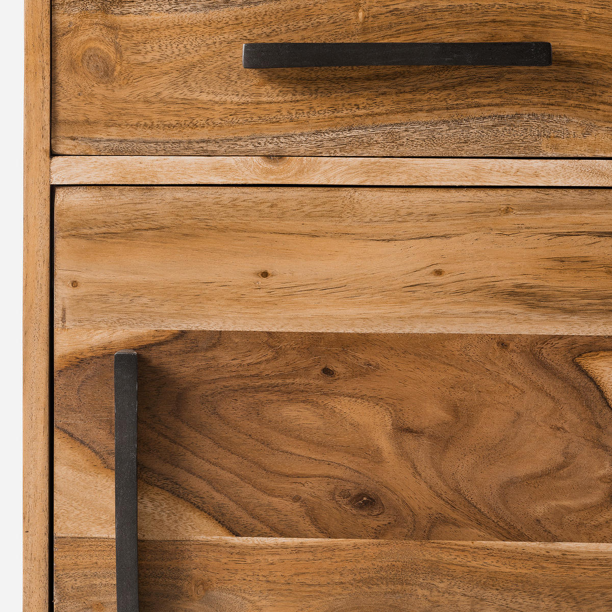 NACHTKOMMODE - Akazie massiv - Akaziefarben, Holz (45/65/35cm) - home24