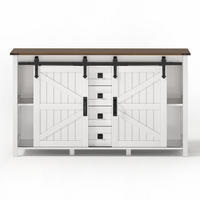SIDEBOARD 137/40/81.5 cm Weiß mit Schiebetüren und 4 Schubladen - Weiß, Holz (137/81.5/40cm) - Oxeza