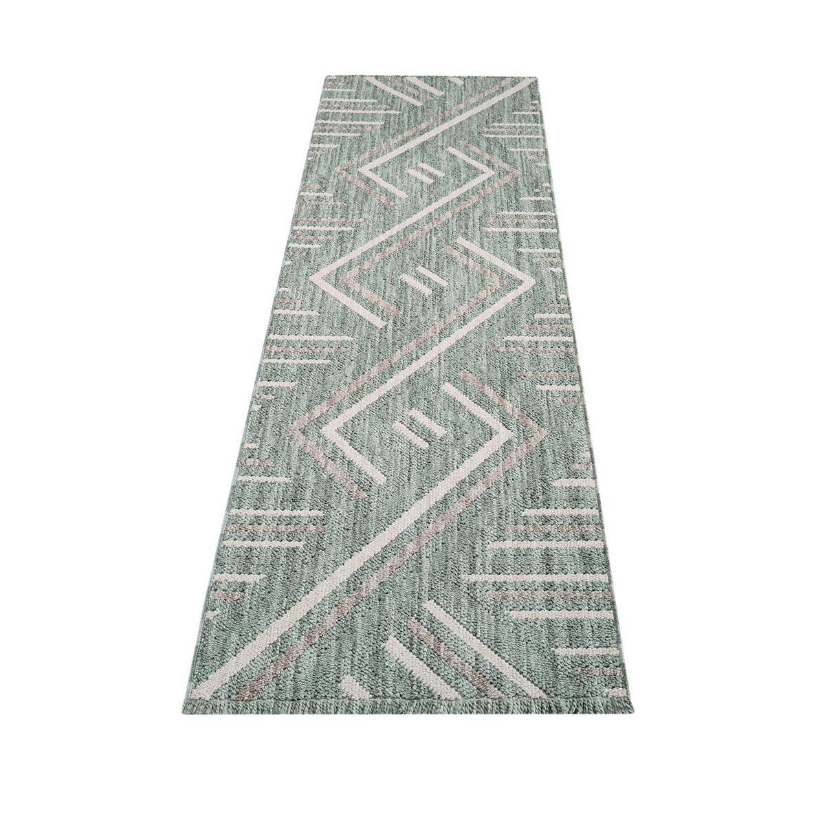 KURZFLOR-TEPPICH Lindo 7590 Grün 80x300 cm - Grün, Textil (80/300cm) - carpet city