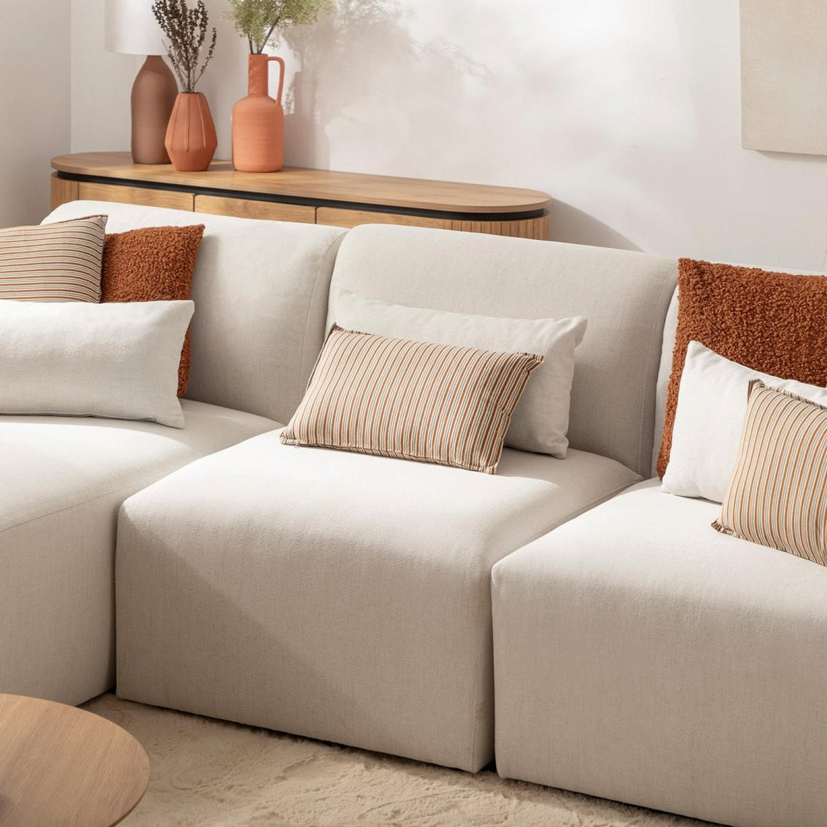 SOFA MODULARES Cillian Beige 80 cm x 87 cm - Beige, Textil (80/87/90cm) - Klast Home