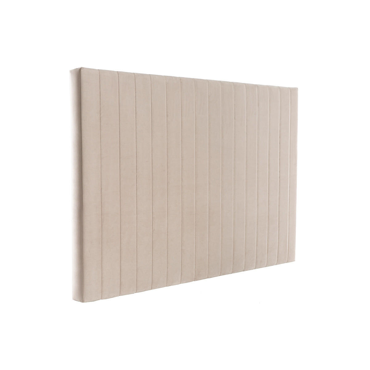 KOPFTEIL Samt Beige-Grau L170 NEHA - Taupe, Textil (170/110/10cm) - Miliboo