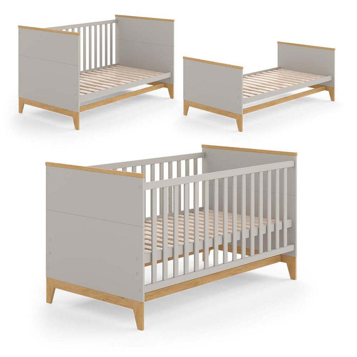 GITTERBETT Malia Cashmere-Eiche 143.2 x 81 cm - Kaschmir, Holzwerkstoff - VitaliSpa