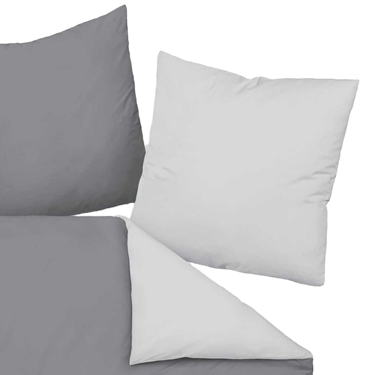 BETTWÄSCHE Unisex COLORS Grau Baumwolle - Grau, Textil (200/135cm) - Janine