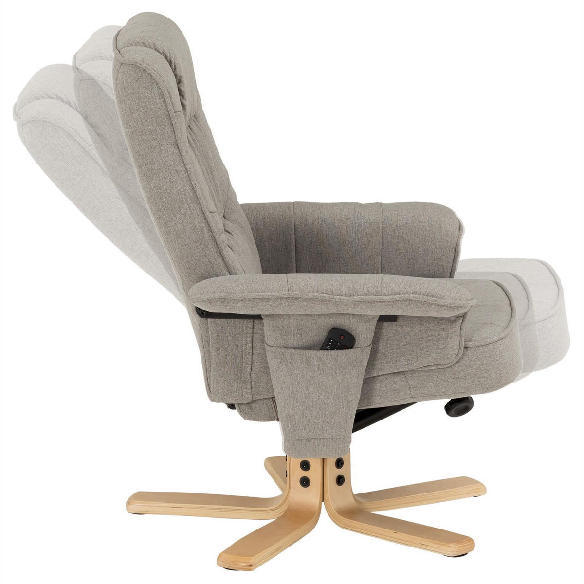 RELAXSESSELSET CHARLY - Grau, Textil (76/87/61cm) - IDIMEX