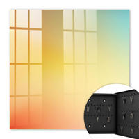 SCHLÜSSELBOX Schwarz 30x30 cm- Türöffnung nach rechts - Farbverlauf - Orange, Metall (30/30/5cm) - TULUP