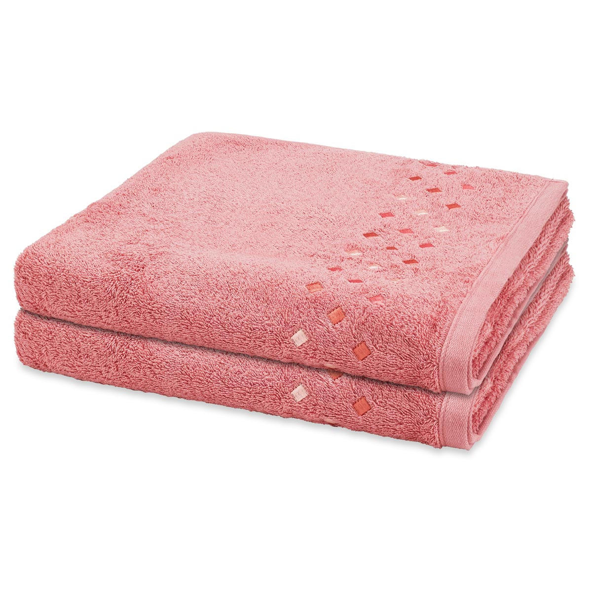 DUSCHTUCH Stoneline 2er-Set - Rot, Textil (70/140cm) - Ross