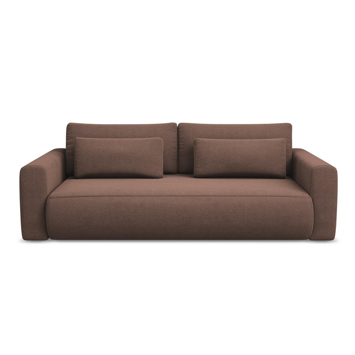 3-SITZER SOFA mit Schlaffunktion Strukturstoff Stoff Pink - Pink/Hellrosa, Kunststoff/Textil (238/82/105cm) - LaMiaSofa