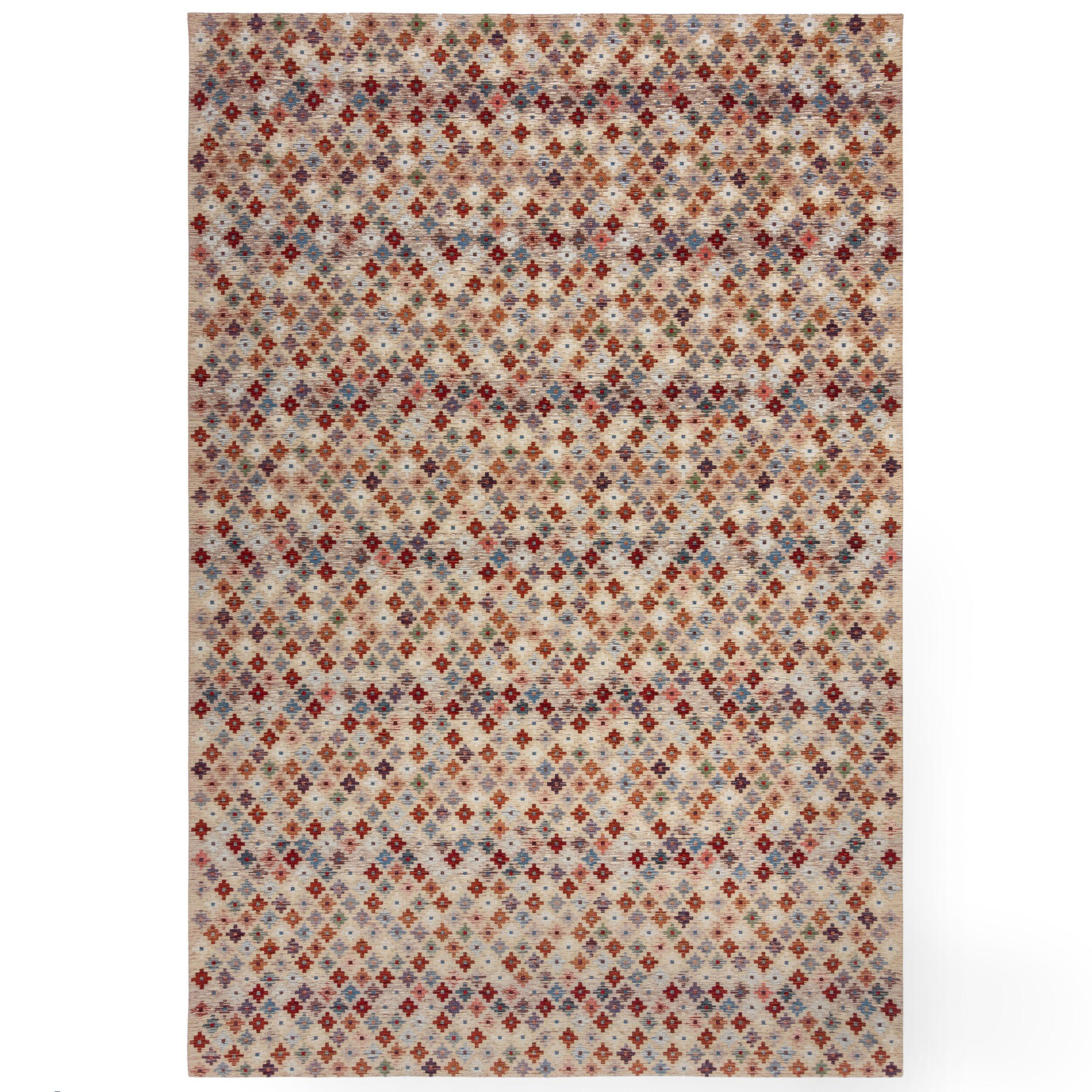 TEPPICH COQUET, mit Kreuz Muster, Rot-Bunt, 200 x 290 cm - Rot, Textil (200/290cm) - KADIMA DESIGN