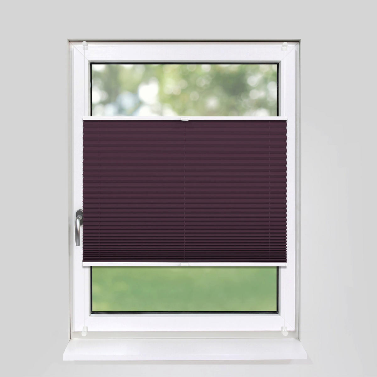 PLISSEE Basic ohne Bohren - Violett, Textil (100/150cm) - Deco-Raum