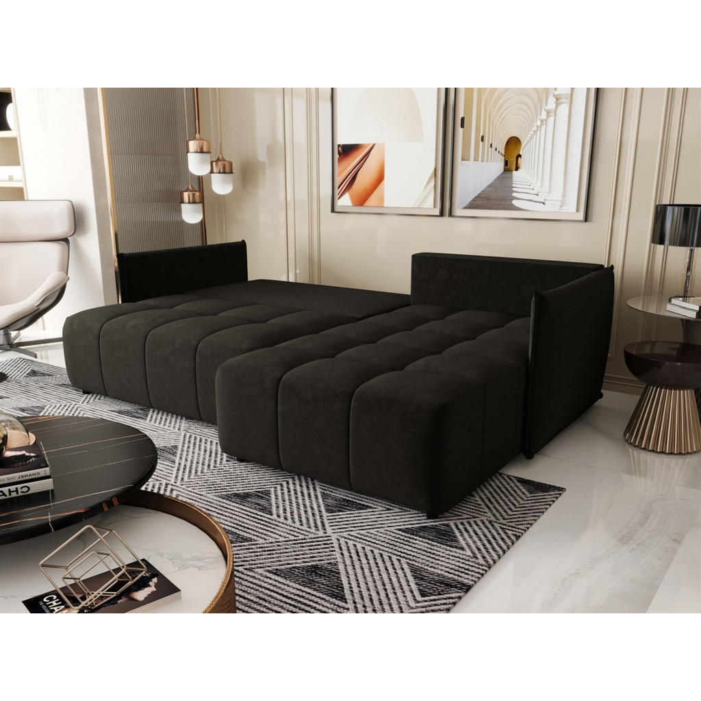 Thumbnail - Fun Möbel Ecksofa, Braun, Textil, Ottomane rechts, 245x185 cm, Wohnzimmer, Sofas & Couches, Wohnlandschaften, Ecksofas