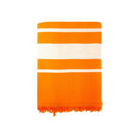 HAMAMTUCH mit Frottee gefüttert Orange 90x170 340g/m² - Karibik Mandarine - Orange, Textil (170/90cm) - LE COMPTOIR DE LA PLAGE