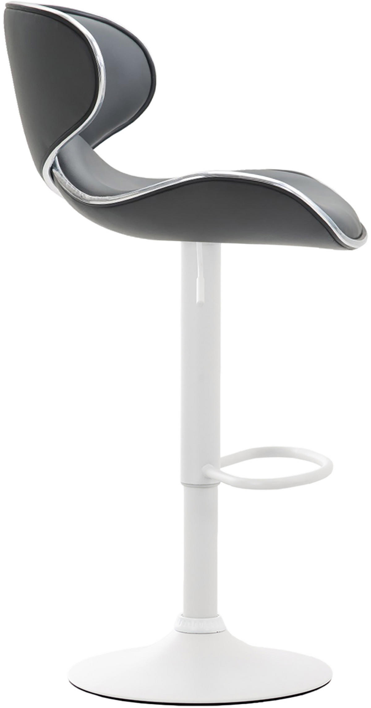 BARHOCKER 2er Set Las-Mallorcas Kunstleder weiß grau - Weiß/Grau, Kunststoff/Metall (46/108/49cm) - TPFLiving