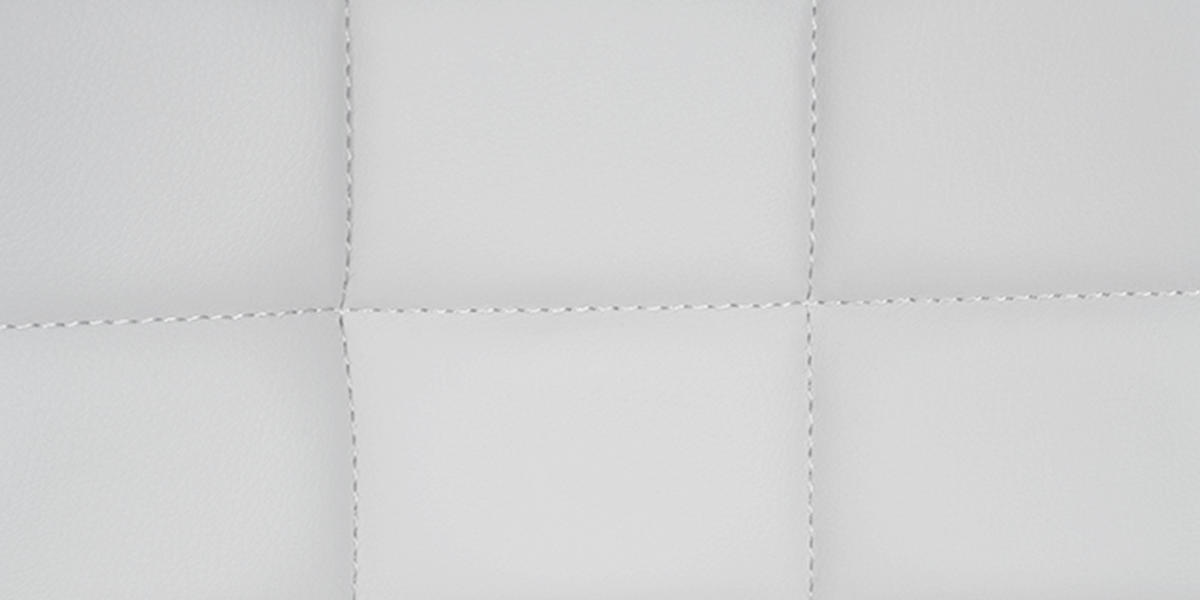 BARHOCKER Caram Kunstleder Weiß - Weiß, Leder/Metall (48/81/54cm) - DELUKE