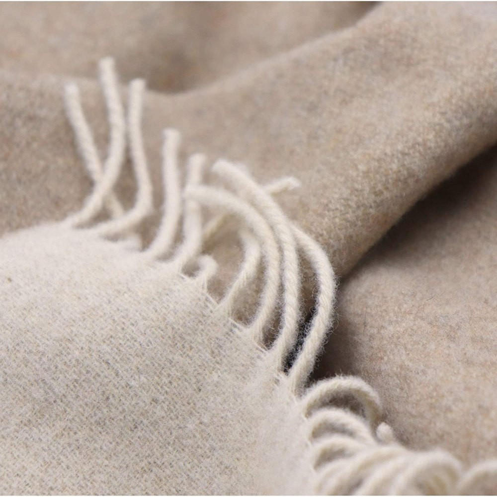 TAGESDECKE Plaid natur-sand 150 x 200cm - Sandfarben, Textil (150/170cm) - Biederlack