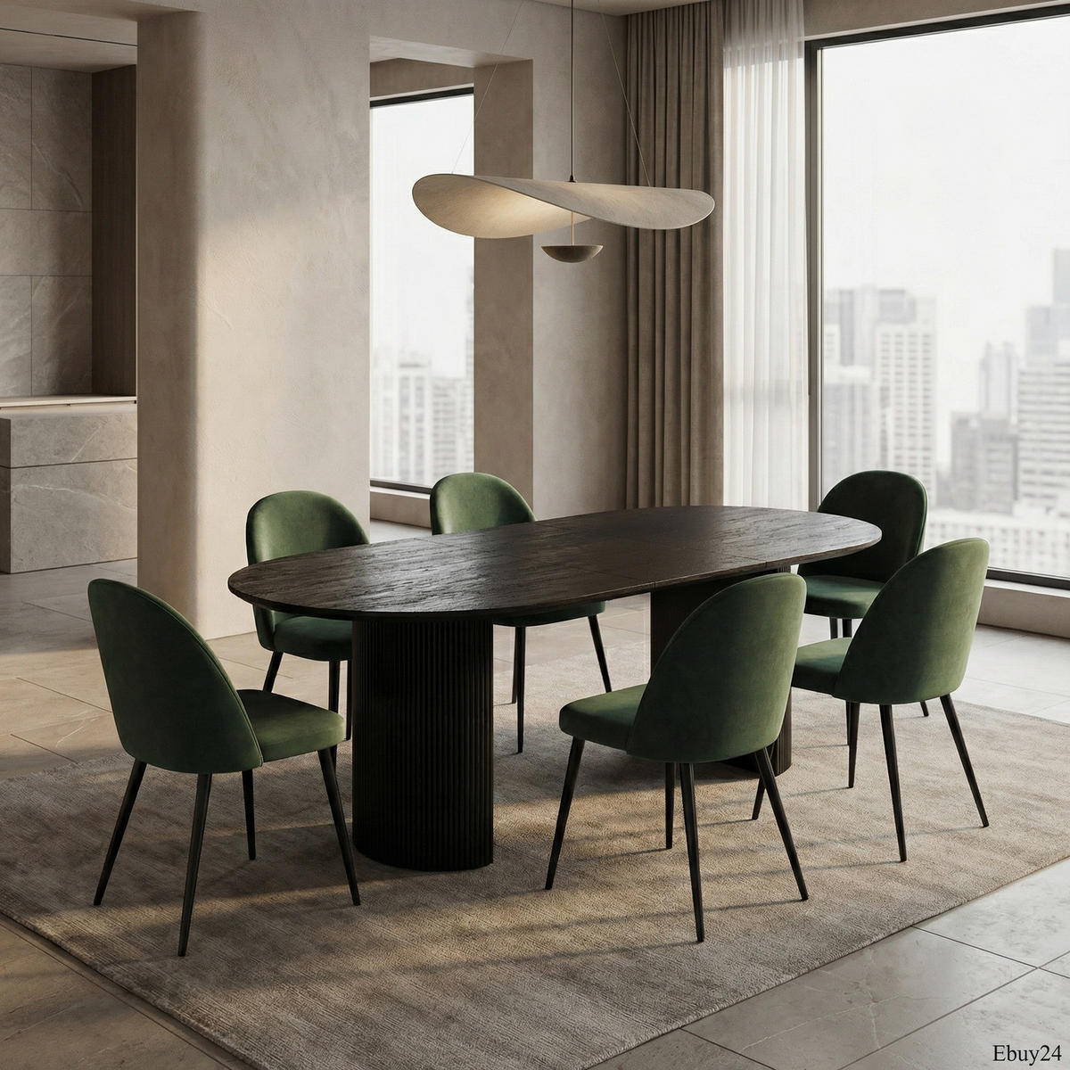 ESSGRUPPE 7-TLG. Kyoto Dunkelbraun - Dunkelbraun, Holzwerkstoff/Textil (210/75/100cm) - ebuy24