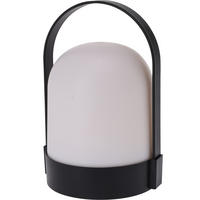 TISCHLAMPE Kunststoff 14,5/21 cm - Schwarz, Kunststoff (14.5/13/21cm)