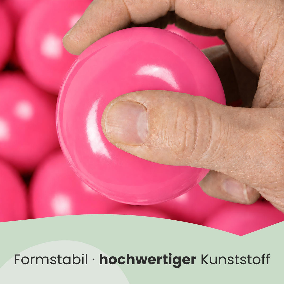 BÄLLEBAD-BÄLLE 50 Stück, Pink, 5.5 cm - Pink, Kunststoff (5.5/5.5/5.5cm) - Littletom