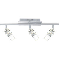 LED DECKENLEUCHTE SVEN Chrom Silber - Silberfarben, Glas (65/13/18cm) - Globo Lighting