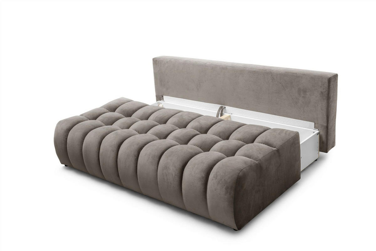 SCHLAFSOFA Nina - Braun, Holzwerkstoff/Textil (200/96/107cm) - Fun Möbel