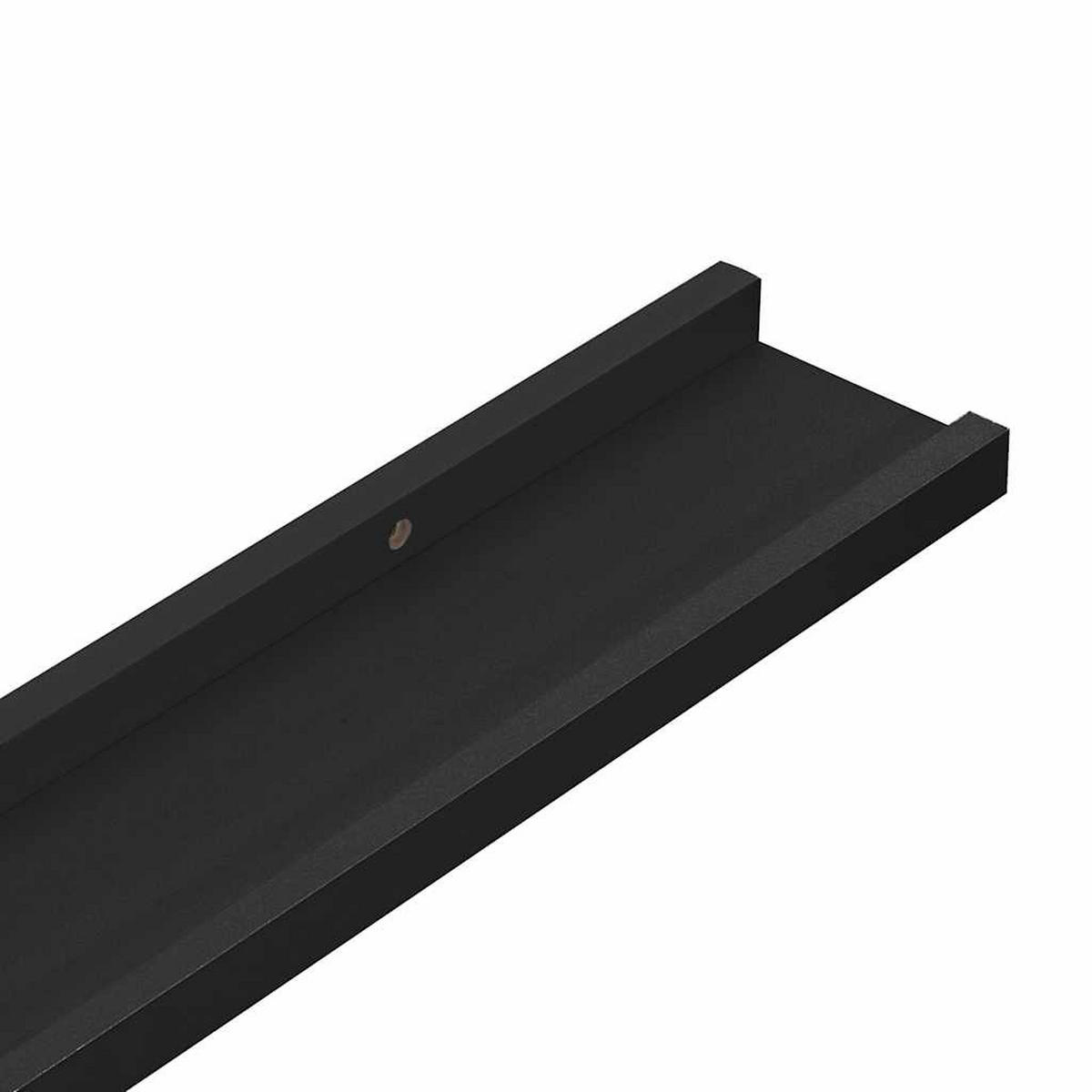 WANDREGALSET 4-teilig 115/9/3 cm aus MDF Schwarz Max. Belastbarkeit 5 KG - Schwarz, Holzwerkstoff (115/3/9cm) - vidaXL