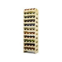 WEINREGAL Vinoteca Flex 123x47x29 cm 44 Flaschen Massives Kiefernholz Natur Unbehandelt - Naturfarben, Holz (47/123/29cm) - PROREGAL