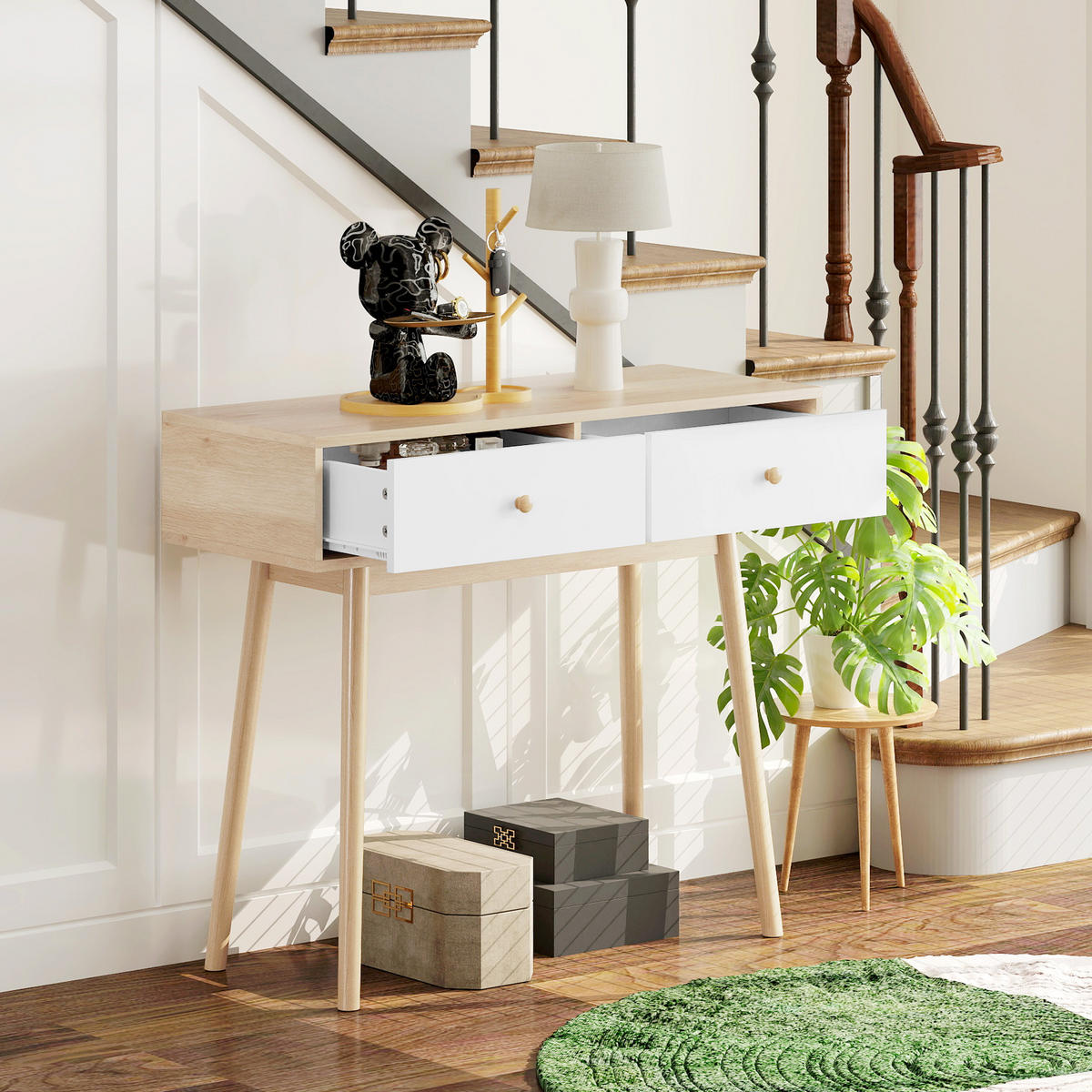 KONSOLENTISCH DE-16779 Braun - Eichefarben, Holzwerkstoff (86/35/75cm) - ComfortXL