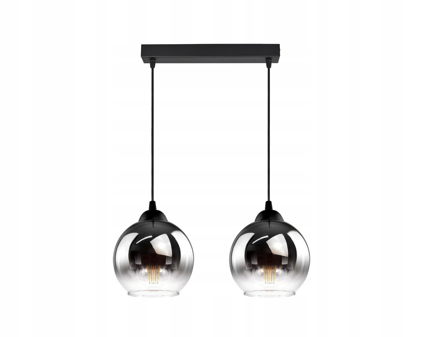 PENDELLEUCHTE MASUR - Transparent/Anthrazit, Glas/Metall (15/40/80cm) - kiki design