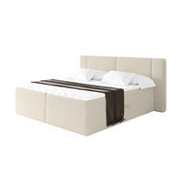 BOXBETT mit Matratze H3 - EVON - 140x200 cm Beige - Kaschmir, Holzwerkstoff (140/200cm) - ALTDECOR