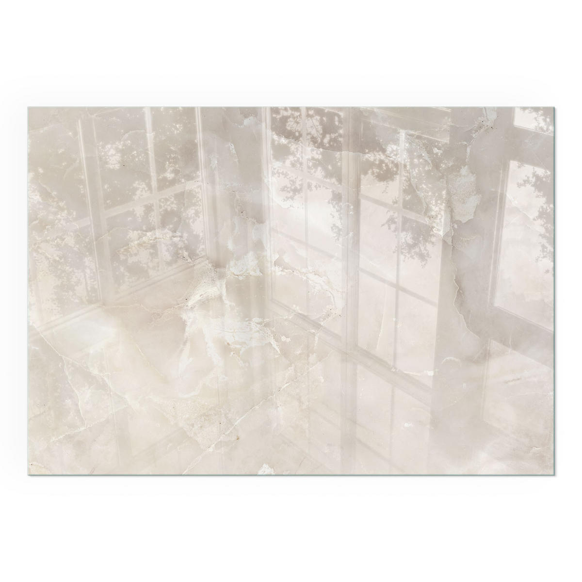 GLASPLATTE für Kamin 100x70 cm - Creme, Glas (100/70/0.4cm) - TULUP