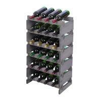 WEINREGAL VINOTECA FLEX PRO HxBxT 79x46x28cm 24 Flaschen auf 6 Ebenen Grau - Grau, Holz (46/79/28cm) - PROREGAL