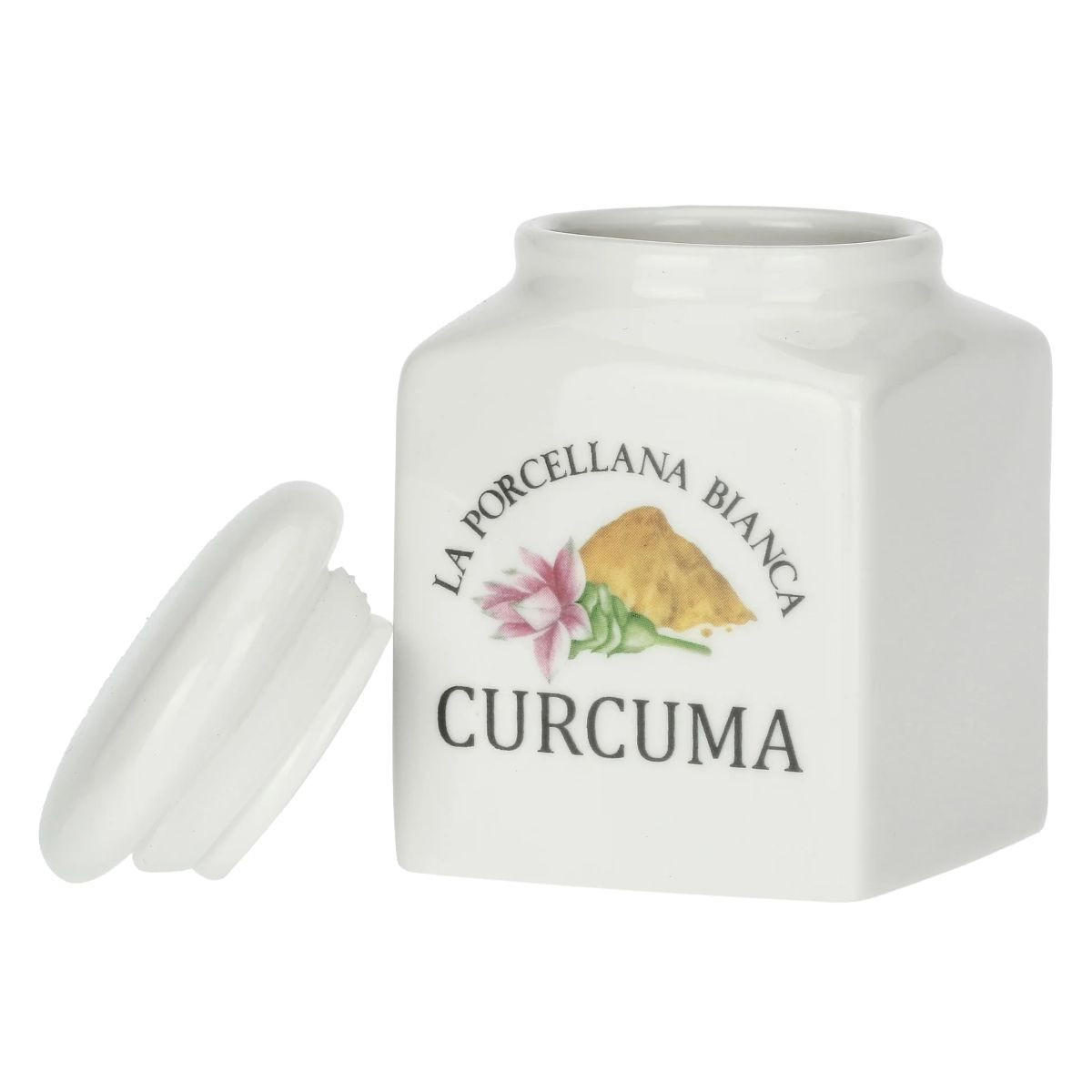 VORRATSDOSE Curcuma 0,175 l - Multicolor, Keramik (10/6.5/7cm) - La Porcellana Bianca