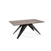 ESSTISCH Vento Shermann Eiche anthrazit / Schwarz 140/240 / 80 / 76cm - Anthrazit/Schwarz, Holz/Holzwerkstoff (140/80/76cm) - Feldmann-Wohnen