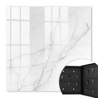 SCHLÜSSELBOX Schwarz 30x30 cm- Türöffnung nach rechts - Marmor-Eleganz - Weiß, Metall (30/30/5cm) - TULUP