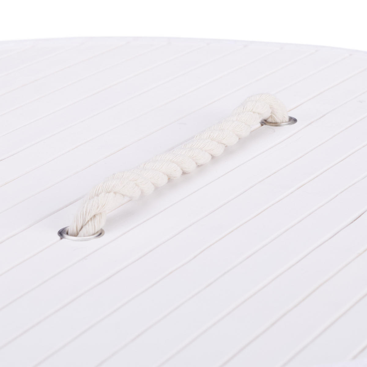 WÄSCHEKORB - Weiß, Holz/Textil (41/65/41cm) - Relaxdays