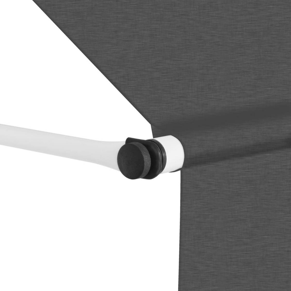 EINZIEHBARE Markise Handbetrieben 350 cm Anthrazit - Anthrazit, Textil (350/1/1cm) - furnicato