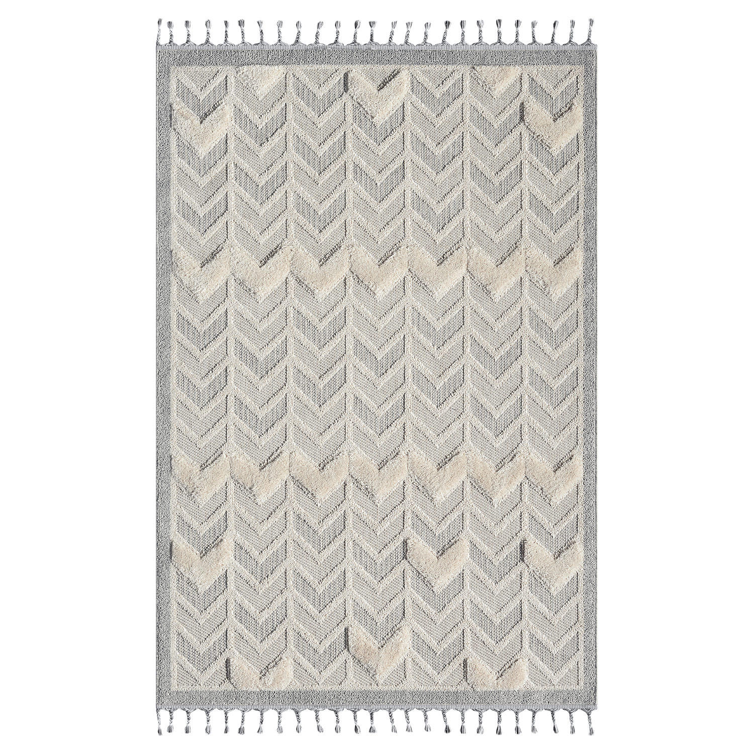 KURZFLOR-TEPPICH Valencia 920 Creme 140x200 cm - Blau/Creme, Textil (140/200cm) - carpet city