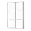 SPIEGEL Sprossen rechteckig 71/49 cm - Weiß, Glas (71/49/2.7cm) - Giftdecor