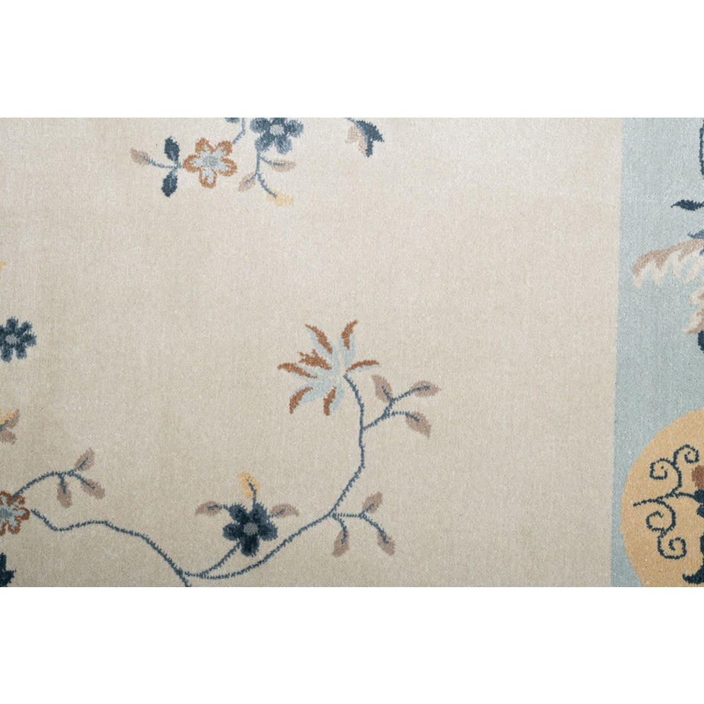 Thumbnail - Gino Falcone Flachwebeteppich, Hellblau, Textil, Floral, Rechteckig, 240x340 cm, Oeko-Tex®, für Fußbodenheizung geeignet...