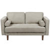 2-SITZER-SOFA taupe Nurmo - Dunkelbraun/Braun, Textil (140/78/74cm) - Beliani