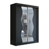 SCHWEBETÜRENSCHRANK 120 CM RIMA Farbe: Schwarz / schwarz / schwarz - Schwarz, Holzwerkstoff (120/215/59.5cm) - A&J MöbelLand