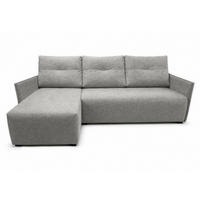 ECKSOFA L Form Damascus Hellgrau 212/143/88 cm Links mit Schlaffunktion - Hellgrau/Schwarz, Kunststoff/Textil (143/212cm) - AX Living