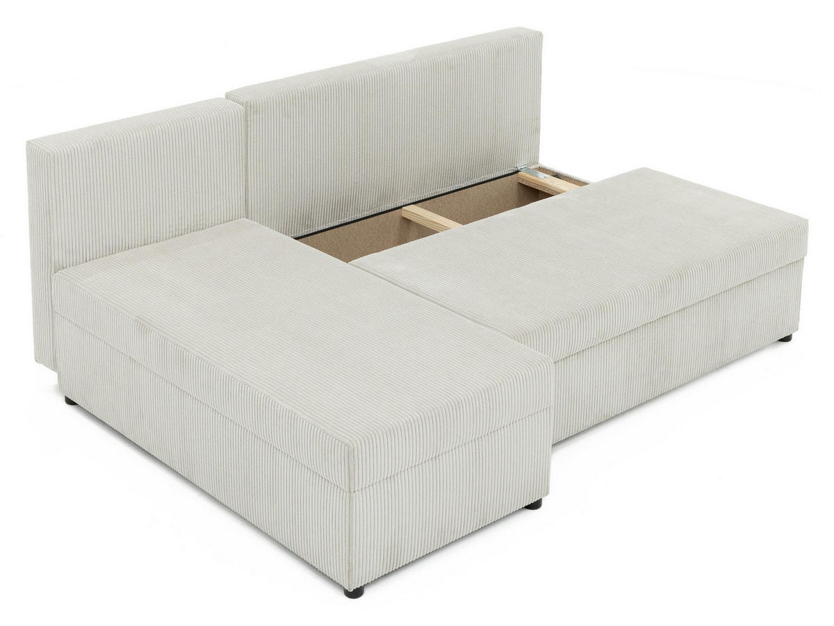 ECKSOFA Maxi - Schwarz/Grau, Holz/Kunststoff (197/145cm) - MIRJAN24
