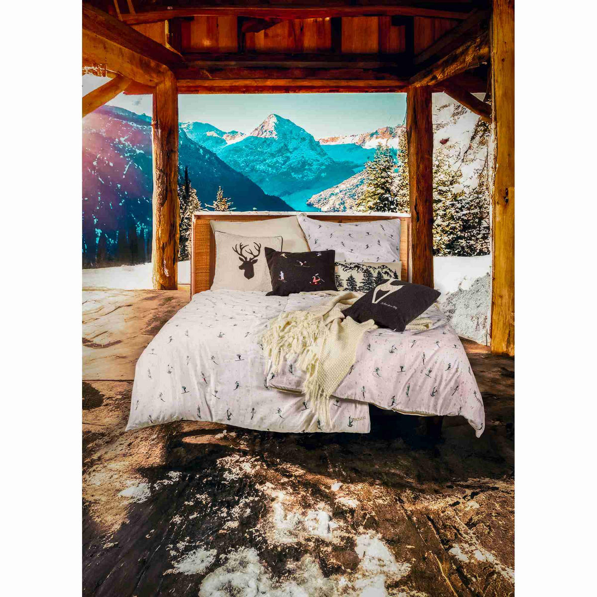 BETTWÄSCHE SKIING - Weiß, Textil (140/200cm) - Sportalm Kitzbühel
