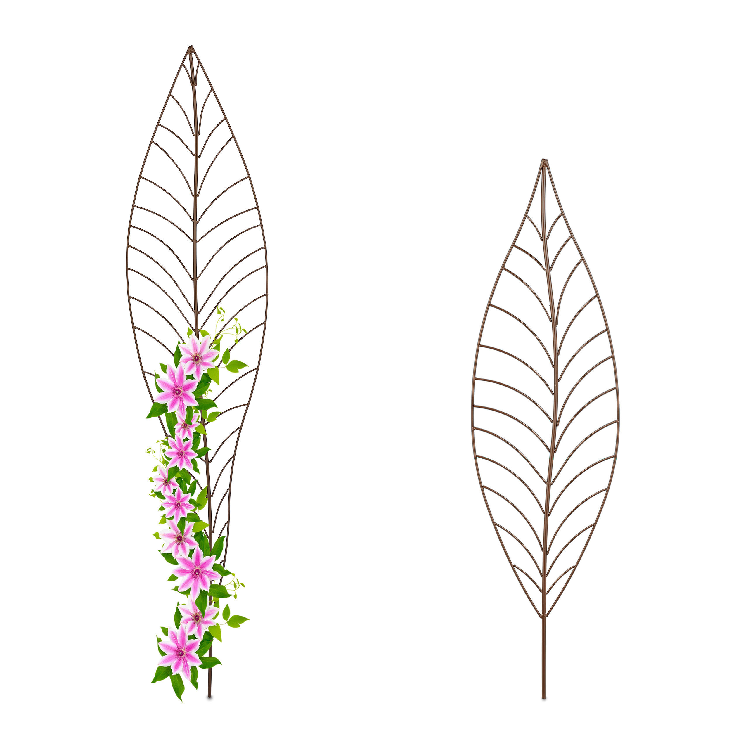 2-TLG.RANKGITTER-SET - Braun, Metall (32/147/1cm) - Relaxdays